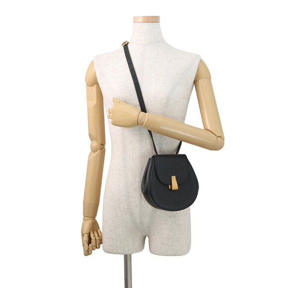 Bottega Veneta Palmerato Belt Bag Leather Shoulder 576643 BOTTEGA VENETA Blac... - Picture 4 of 11